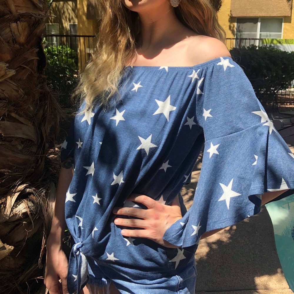 You're a Star Off the Shoulder Top